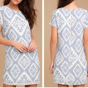 Lulus- blue ikat print dress